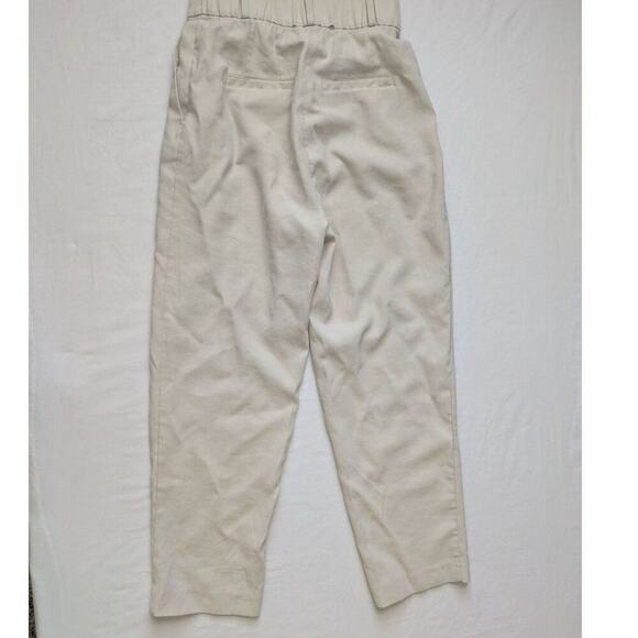 H&M Pants Womens Size 4 High Rise Pleated Straight Leg Khaki Pockets Preppy‎ - Picture 3 of 11